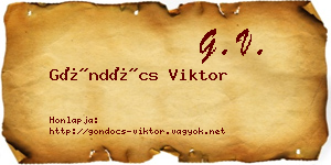 Göndöcs Viktor névjegykártya